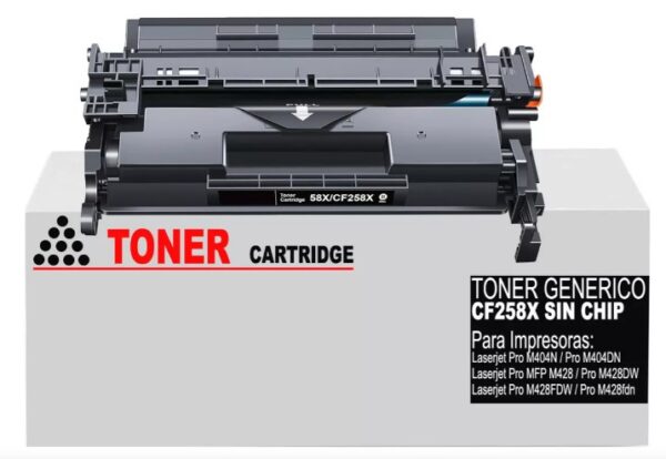 Tóner CF258X Sin Chip